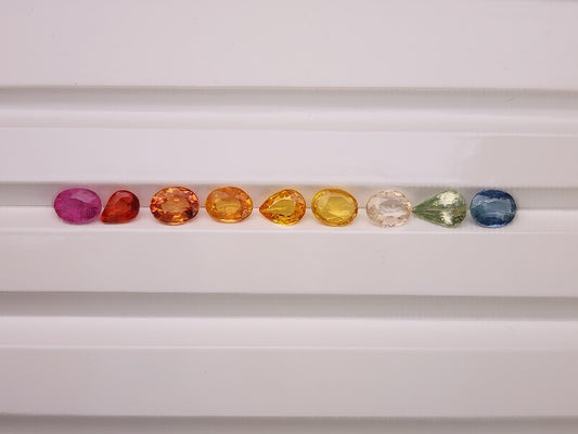 SET-mSA-15　マルチサファイア9石セット　合計2.01ct