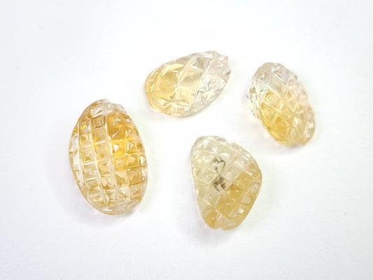 SET4-CTR-2　シトリン（穴あき）4石セット