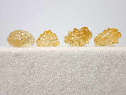 SET4-CTR-2　シトリン（穴あき）4石セット
