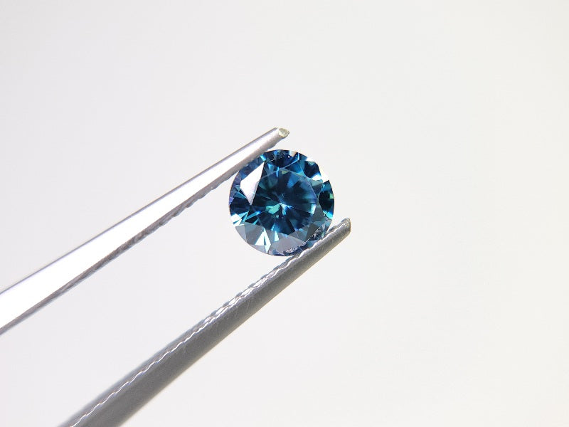 【期間限定】10/18まで　合成ブルーモアッサナイト(6mm)　0.71ct　⑥