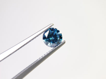 【期間限定】10/18まで　合成ブルーモアッサナイト(6mm)　0.71ct　⑥