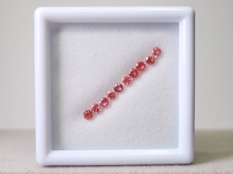 0455-8 スピネル10石セット(ピンクオレンジ)