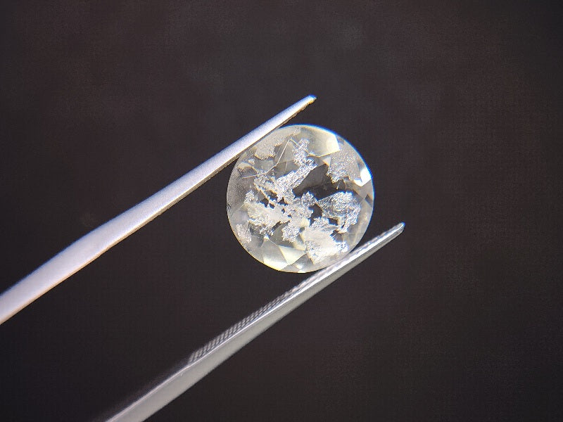 dQ-3　銀箔入り！ダブレットクォーツ　5.54ct